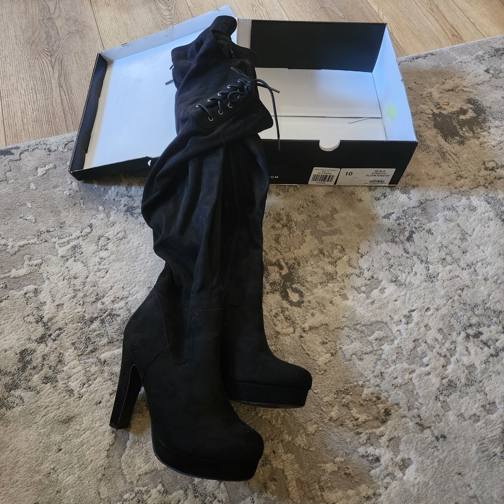 Torrid Black Over the Knee Boots Worn Once
